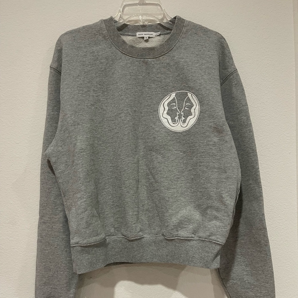 Good American Grey Gemini sweatshirt